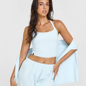 Oner Active Mellow™ Rib Halter Neck Mid Vest with Built in Bra Shelf